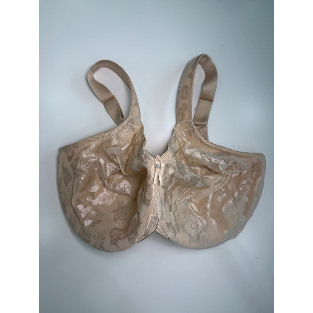 Wacoal Awareness Underwire Bra 85567 Beige Floral Jacquard US 38H Breast Cancer‎